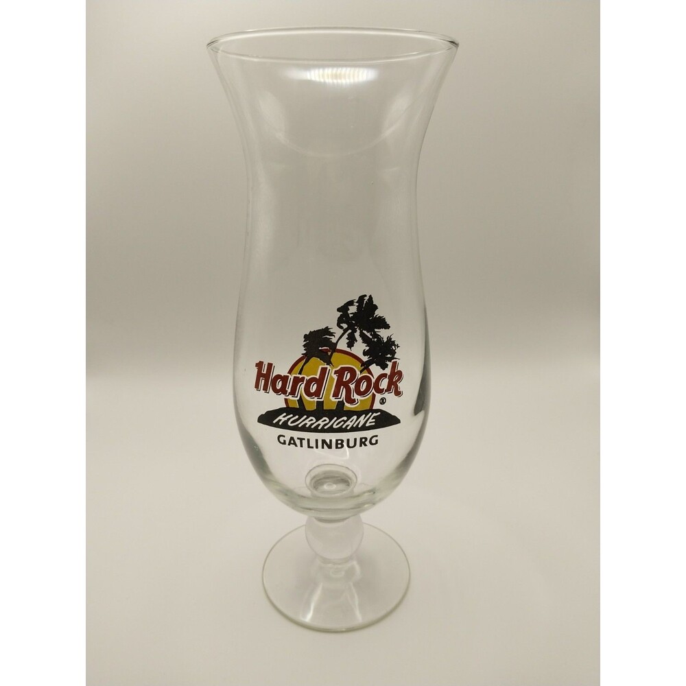 Hard Rock Cafe Hurricane Glass 9.25" Gatlinburg EUC